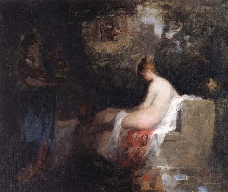 Nicolae Grigorescu After the Bath china oil painting image